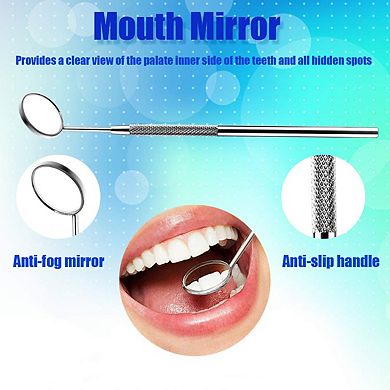 YEVYO 6 Pcs Teeth Picking Tools Teeth Cleaning Kit - Dental Tools with Dental Pick, Tartar Scraper