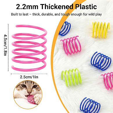 YEVYO Colorful Cat Spring Toys, Interactive Chew & Chase Fun for Indoor Cats & Kittens