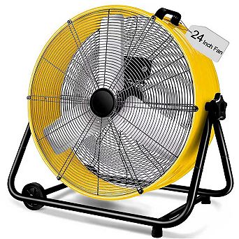 TMWINGS 24 Inch Industrial Fan High Velocity Fan 3 Speed Yellow