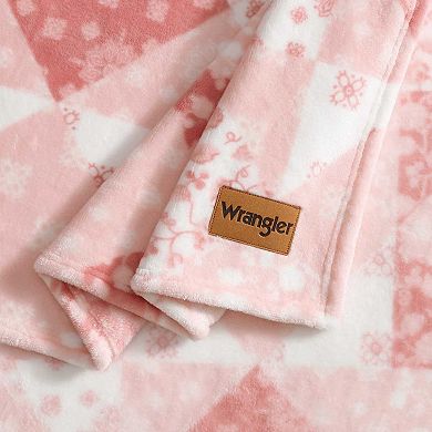 Wrangler Rodeo Pink Throw Blanket