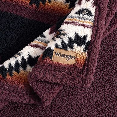 Wrangler Fog Brown Throw Blanket