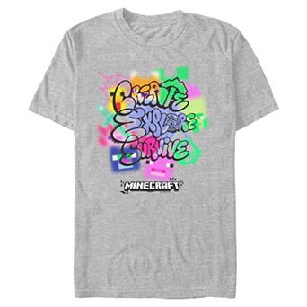 Men's Minecraft Create Explore Survive Graphic Tee