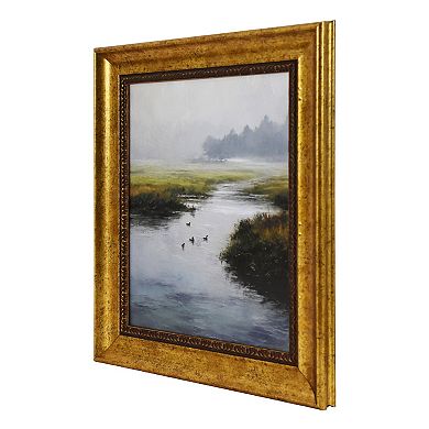 Ducks in Creek Framed Wall Decor