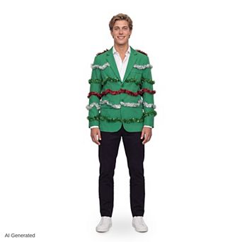 Men's Christmas Garland Blazer
