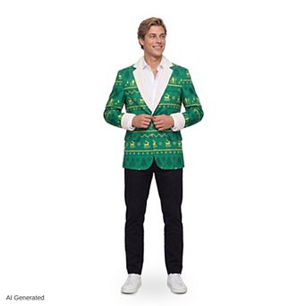 Men's Elf Nordic Print Blazer