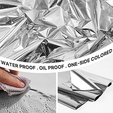 3-Pack Silver Foil Tablecloths, Rectangle, Waterproof, Disposable, Durable
