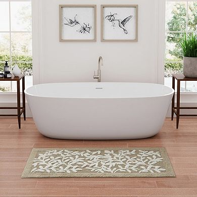60"x24" Multicolor Cotton Tufted Bath Rug