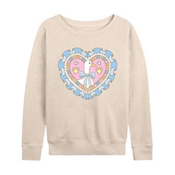 Women's Coquette Goose Heart French Terry Long Sleeve Tee