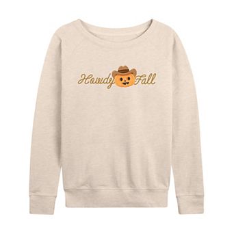 Women's Howdy Fall Pumpkin French Terry Long Sleeve Tee