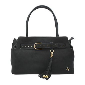 Adrienne Vittadini Belted Double-Handle Shoulder Satchel