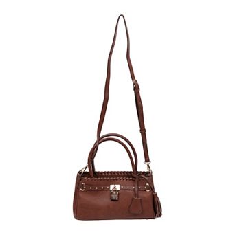 Adrienne Vittadini Hudson Satchel Bag With Crossbody Strap