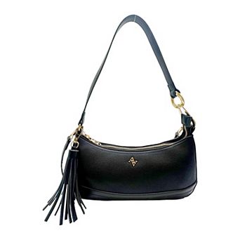 Adrienne Vittadini Curved Mini Hobo Bag With Tassel