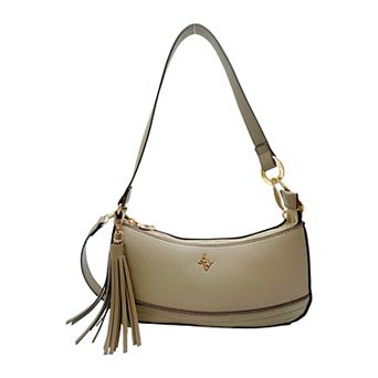 Adrienne Vittadini Curved Mini Hobo Bag With Tassel