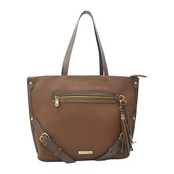 Adrienne Vittadini Zip-Pocket Tote With Buckle Accents