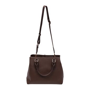 Adrienne Vittadini Christie Satchel Bag With Adjustable Strap