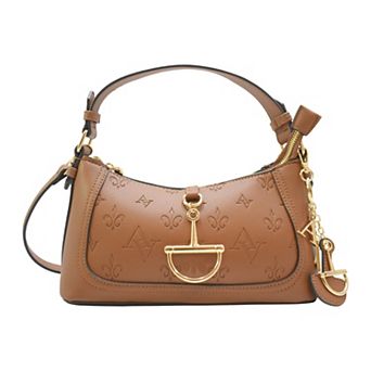 Adrienne Vittadini Monogram Zip-Top Mini Shoulder Bag
