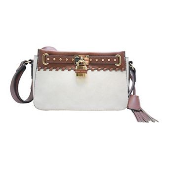 Adrienne Vittadini Studded X-Body Bag With Lock