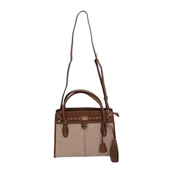 Adrienne Vittadini Gramercy Satchel Bag With Crossbody Strap