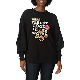 Women's Feelin' Good In The Woods Oversized Fleece Crew Sweatshirt