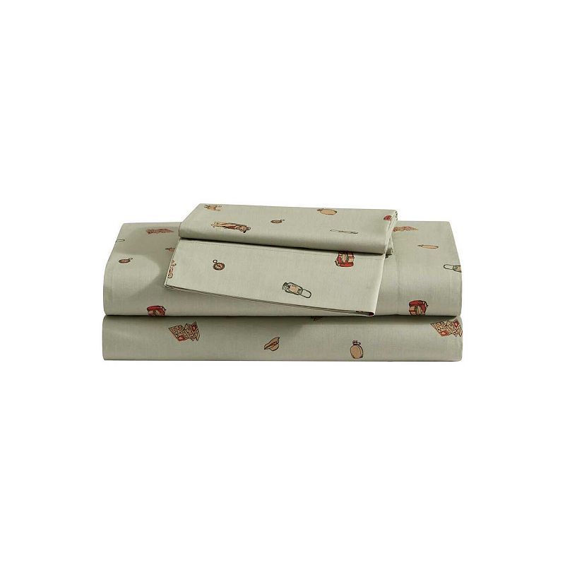 Eddie Bauer Penstemon Sheet Set, Camping Green