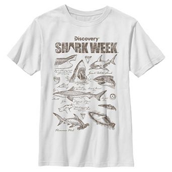 Boys 6-20 Discovery Sharks Details Graphic Tee