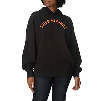 Women's Pumpkin Spice Upside Down Oversized Fleece Hoodie Sweatshirt