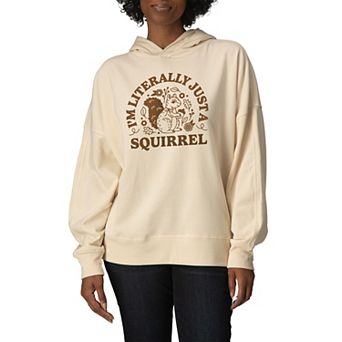 Women's I'm Literally Just A Squirrel Oversized Fleece Hoodie Sweatshirt