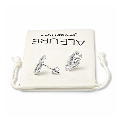Aleure Precioso Sterling Silver Knot Stud Earrings