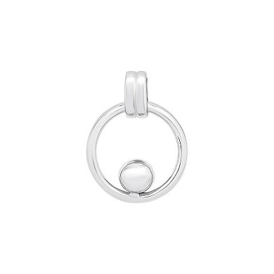 Aleure Precioso Sterling Silver Open Circle Door Knocker Style Post Earrings