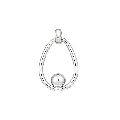 Aleure Precioso Sterling Silver Open Tubing Teardrop Shape Door Knocker Post Earrings