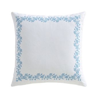 Levtex Home Boracay Stripe Floral Embroidered Throw Pillow