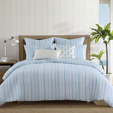 Levtex Home Boracay Stripe Floral Embroidered Throw Pillow