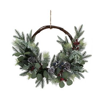 St. Nicholas Square® Asymmetrical Juniper Berry Artificial Wreath