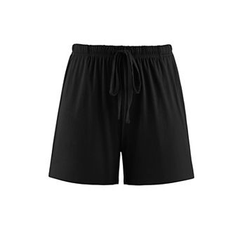 Ekouaer Women Pajama Shorts Comfy Lounge Bottom Stretch Strip Sleepwear Drawstring Pj Bottoms