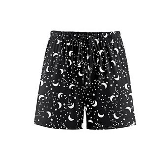Ekouaer Women Pajama Shorts Comfy Lounge Bottom Stretch Strip Sleepwear Drawstring Pj Bottoms