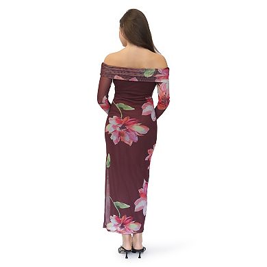 Juniors' madden girl Off Shoulder Maxi Dress