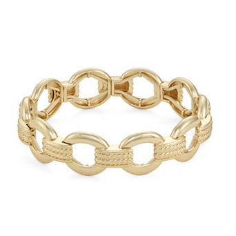 Napier Gold Tone Golden Ropes Stretch Bracelet