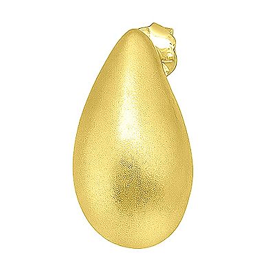 Aleure Precioso Sterling Silver Sandblast Texture Sculpted Chunky Teardrop Earrings