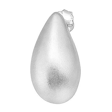Aleure Precioso Sterling Silver Sandblast Texture Sculpted Chunky Teardrop Earrings