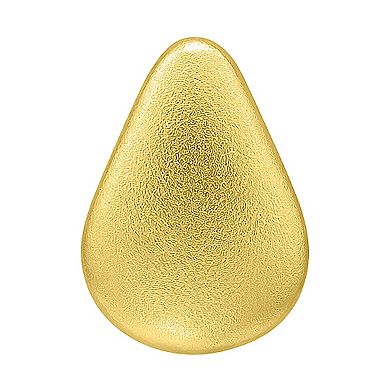 Aleure Precioso Sterling Silver Sandblast Texture Teardrop Shape Post Earrings