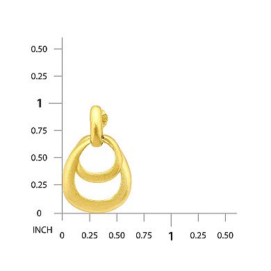 Aleure Precioso Sterling Silver Double Interlocking Teardrop Earrings