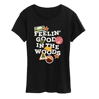 Women's Feelin' Good In The Woods Graphic Tee