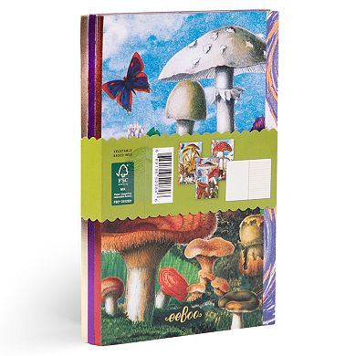 eeBoo Mushroom 3-Pack Nature Themed Little Notebooks