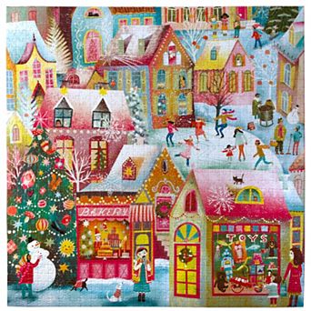 eeBoo Piece & Love Holiday Village 1000 pc Jigsaw Puzzle