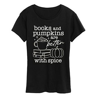 Women's Books & Pumpkins Graphic Tee