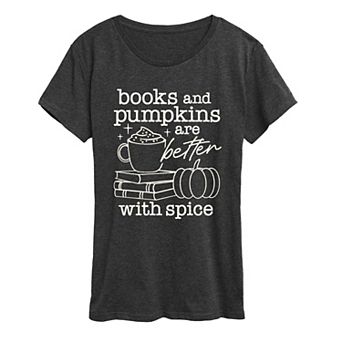 Women's Books & Pumpkins Graphic Tee