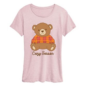 Women's Cozy Season Teddy Bear Graphic Tee