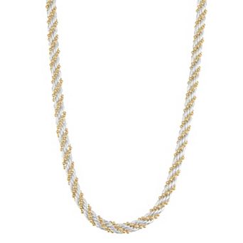 Napier Two Tone Metal Mix Collar Necklace