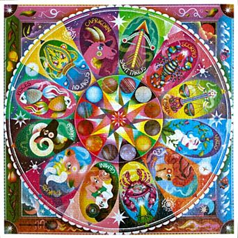 eeBoo Piece & Love Horoscopes 1000 pc Jigsaw Puzzle Astrology-Themed Collage