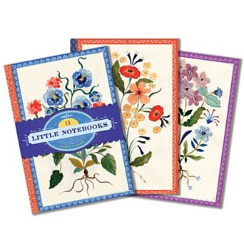 eeBoo Flora's Little Notebooks 3-Pack Nature Themed Journals 64 Pages Each